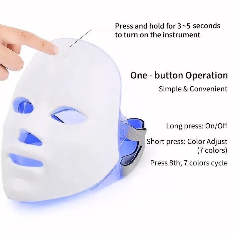 7-Color Facial Mask Machine, LED Face Mask Beauty Device
