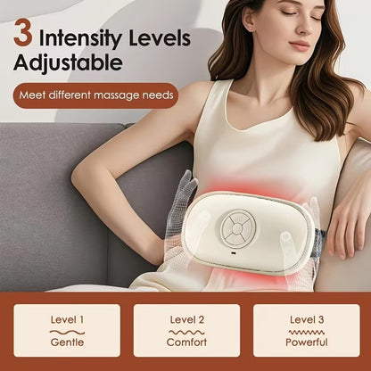 Automatic Abdominal Massager with Heat | 3-Speed Electric Belly & Waist Massager for Home Use